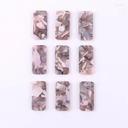 Charms 10pcs 12x25mm Square Small Pendant For DIY Jewelry Making Acrylic Party Earring Necklace Key Chain Hair Accessories