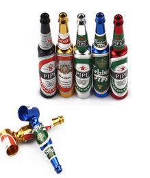 DHL Mini Beer Smok Metal Pipes Creative Smoking Hand Pipe Stylish Smoking Pipe Herb Tobacco Pipe Gift Gift Grinder Smoke Hookah Na5365747