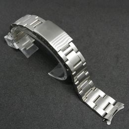 Watch Bands 19mm 20mm Silver Brushend Stainless Steel Brushed Oyster Band Bracelet For Mens2841
