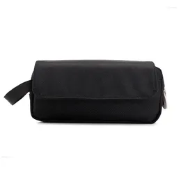 Large Capacity Pen Bag Simplified Multi Layer Pouch Black Student Stationery Pencil Case School Supplies