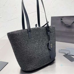2024SS Designer Beach Bag Straw Tote Bag Women Handbag Womens Fashion Classic Large Capacity Lady Solid Colour Tote Bag