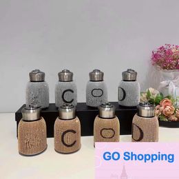 Top Small Chubby Ding Vacuum Cup Portable Stainless Steel Vacuum Cup Cute Water Cups Diamond-Embedded Mini Big Belly Cups