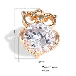 Charms New Arrival Copper Inlaid Zircon Charms Owl Star Dancing Girl Fish Flowers Slippers For Necklace Jewellery Charm Diy Making Drop Dhg29
