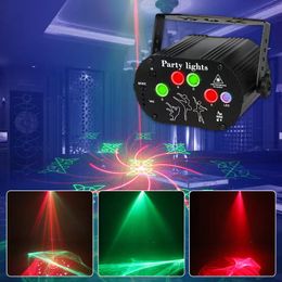 UV 8-6 Holes Disco Laser USB Party Light LED Honeycomb Pattern Home Party Light USB Portable Projector Laser Music Suitability Festival Dj Disco Ball Outdoor Lights