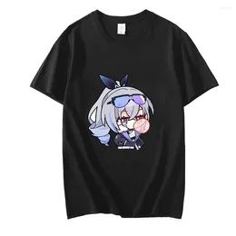 Men's T Shirts Honkai Star Rail Silver Wolf Men Aesthetic Graffiti QQ Characters T-shirts Cotton Tees Aldult Female Anime Graphic