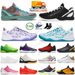 Protro 6 Men Women Basketball Shoes Mamba Protros 8 Lb20 Eybl Ginch Reverse Grinches Think Pink Radiant Emerald Mambacita Court Purple Authentic Flat Sports Brand