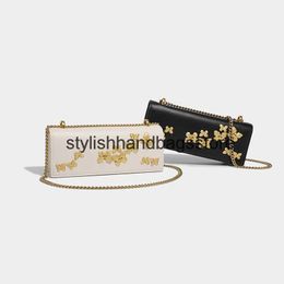 Shoulder Bags Trend Crossbody Bags For Womens 2023 Winter Collection Designer Luxury Gold Buerfly Decoration Cain Purse Party Soulder BagH24221