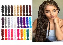 5Pcs 100g Pcs Synthetic Braiding Hair Extensions 24 Inch Ombre Jumbo Fiber Braiding Hair Extensions for Daily Life or Party5507910