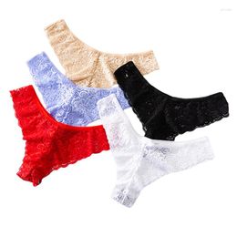 Women's Panties And Tempting Seamless T-shirt Triangle Pants With Lace Low Waisted Transparent Mesh Thong
