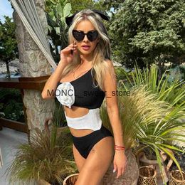 Women's Swimwear 2023 High Quality One Piece Swimsuit Floral Ruffle Printed Push Up Women Bikini Set Slimming Bathing Suit Beach WearH24221