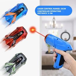 Rc wall mounted remote control car infrared induction stunt electric racing accessories zero gravity laser RC car toys 240221