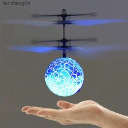 Electric/RC Aircraft Kid Fly Ball Mini RC Drone Toys Creative Children Helicopter Electronic Infrared Induction Aircraft Fly Toy Boy Birthday Gift