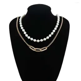 Choker Temperament Hip Hop Male Gift Female Imitation Pearl Necklace Korean Style Men Clavicle Chain Fashion Jewellery