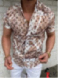 Top Men's Casual Camisas Designer T-shirt Brand New Full Of Prints Men's Tamanho Europeu Impresso Havaiano Curto Camisa de Manga Longa Cardigan para Homens S-4XL