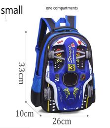 babay Backpack Children 3D Car School bags boys kindergarten Schoolbag Primary school Backpack Kids Satchel Mochila Infantil Zip Y1327879