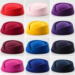 Berets Beret Hat Caps Airline Stewardess Flight Attendant Vintage Looking Uniform Pillbox Teardrop Drop