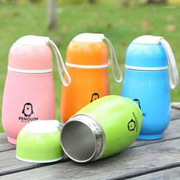 Mugs Stainless Steel Penguin Cup 300ml Children's Water Portable Pot Belly Thermos Cute Cartoon Milk Birthday Gifts