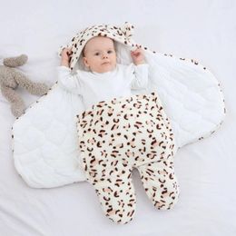 Blankets Bedding Born Baby Sleeping Bags Cute Cartoon Thicken Wrap Fleece Swaddling Sleepsack Infant