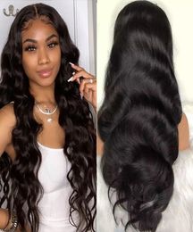 New 30 inch Body Wave 4X4 Human Hair Lace Closure Wig 150Density Body Weave Human Hair Wigs hd transparent glueless lace frontal w3256775