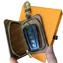 2022 Key Buckle Bag lovers Car Keychain Handmade Leather Keychains Fashion brown Man Woman Purse Bags Pendant Accessories#LQB03246f