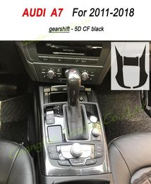 Interior Central Control Panel Door Handle 3D 5D Carbon Fibre Stickers Decals Car-styling Cover Parts Products Accessories For A7 Year 2011-20185413230