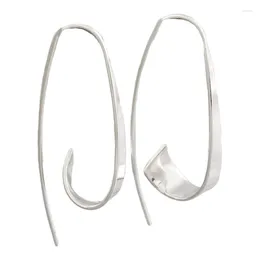 Dangle Earrings Vintage Geometric Fashionable Long Hook Swirl Hoop Earwears Minimalist Metal Ear Rings Jewellery For Drop