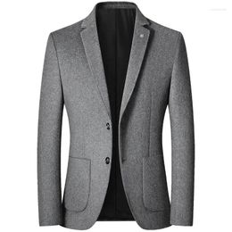 Men's Suits 2024 Autumn And Winter Woollen Suit Casual Small Business Coat Single