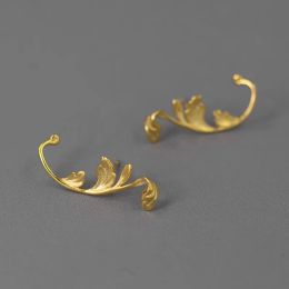 Earrings iNature 925 Sterling Silver Fashion Vintage Acanthus Leaf Earrings for Women Accessories Jewelry