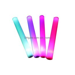 Party Decoration Personalised Customization Logo Light-Up Foam Sticks Concert Cheer Led Gold Wands For Birthday Christmas 100Pcs Dro Dhfww