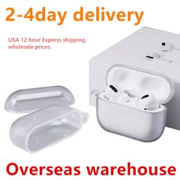 USA Stock için Apple Airpods Pro 2 2. Nesil AirPod 3 Profesyonel Aksesuarlar Solid TPU Silikon Koruyucu Kulaklık Kapağı Kablosuz Şarj Şok geçirmez Kılıf