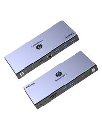 Qgeem 15 em 1 Lightning 4 Docking Station Thunderbolt4 Cabo de expansão separado com tela única 8k30hz com tela dupla 4K