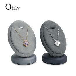 Rings Oirlv Multifunction PU Leather Jewelry Organizer Stand For Earrings Ring Display Holder with Microfiber Showcase Dropshipping