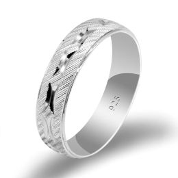 Rings 6mm Spinner Ring for Men Women Stress Release 925 Sterling Silver Classic Wedding Band Casual Sport Jewellery Unisex Engraved Ring