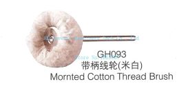 &equipments Beige Colour Mounted Cotton Polishing Buffing Wheel 2.35mm Shank for Dremel Rotay 100pcs/lot