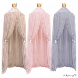 Crib Netting Baby Bed Mosquito Net Room Decor Crown Hanging Net Princess Tents Baby Crib Netting Cot Round Hung Dome Girl Room Decoration