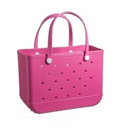 Bogg Bag Xl Storage Bags Waterproof Beach Bag Solid Punched Organiser Basket Summer Water Park Handbags Large Women's Stock Gifts 7583 B 558