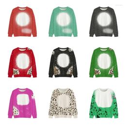 Women's Hoodies Wholesale Fashion Tie-dye Print Sublimate Girls/Boys Blank For Custom Logo Printed Pullover Casual Crew Neck Long Sleeve Top