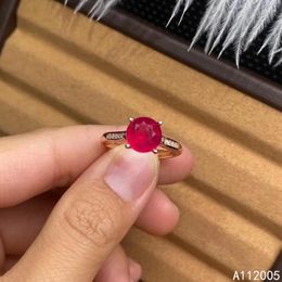 Cluster Rings KJJEAXCMY Fine Jewelry 925 Sterling Silver Inlaid Natural Adjustable Ruby Female Ring Woman Girl Miss Support Test With Box