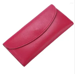 Wallets Women's Walllets Leather Simple Ladies Fashion Multi-function Wallet Long Clutch Black Female Retro Coin Money Bags