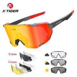 Eyewears XTIGER Photochromic Cycling Glasses Men Women Polarised Bicycle Sunglasses Sports Cycling Running Driving Fishing Glasses