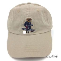 2024 High Version Ball Caps Classic Baseball Polo Cap Blue And Green Stripe Sweater Bear Embroidery Hat Outdoor New With Tag 2902