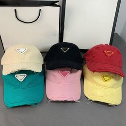 Women's Caps Luxury Sun Protection Hats Visor Designer Triangle Hole Ball Hat Men's Fashion Sport Ball Cap