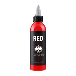 Inks Captainink Red Tattoo Ink (30ml) 1 Oz for Human Body Professional High Quality Official Paint on Cartridge Needle