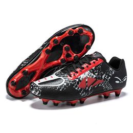 Youth Kids Professional Football Boots Boys Girls AG TF Soccer Shoes Children's Low Top Training Shoes Black Navy Yellow