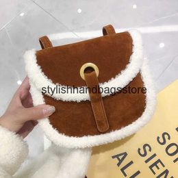 Shoulder Bags 2023Autumn Winter Plus Womens Messenger Bag European American Retro Fasion Saddle Bags Ladies Trendy Soulder Crossbody PurseH24221