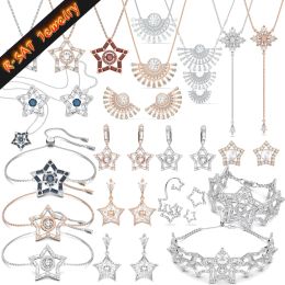 Sets Original Stella 2024 New Trends Charms Austrian Crystal Sparkling Star Necklace Earrings Bracelet Gifts for Women With Logo