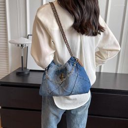 Evening Bags Women's Chain Portable Large Capacity Denim Shoulder Ladies 23Bag Luxury Handbag Top Quality Crossbody Designer Backpack