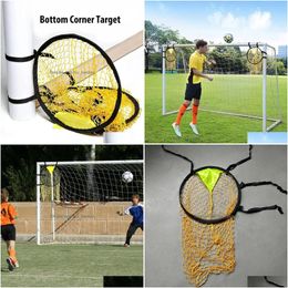Balls Soccer Training Equipment Football Shooting Target Net Goal Youth Kick Practise Tops Drop Delivery Sports Outdoors Athletic Ou Dhtee