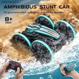 Electric/RC Car Amphibious RC Car Remote Control Stunt Car Vehicle Double-sided Flip Driving Drift Rc Cars Outdoor Toys for Boys Childrens Gift