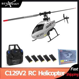 Electric/RC Aircraft C129V2 2.4GHz RC Helicopter 6-axis Gyroscope PRO Helicopter Single Paddle Without Ailerons Remote Aircraft RC Toy